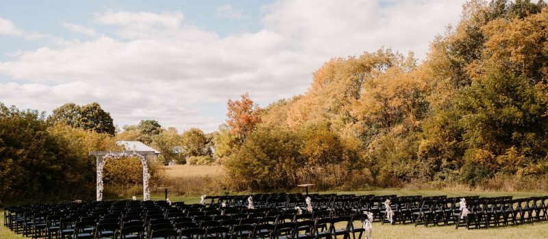 Outdoor ceremony space available May through October at Fete of Wales in Wisconsin.