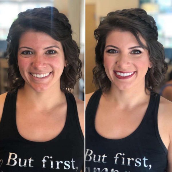 Before and after make-up Merle Norman Brookfield