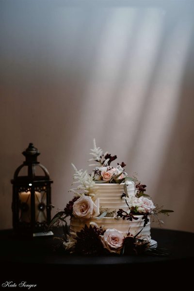 Perfect layered and delicious wedding cake by Sweet Perfections Bakery in Waukesha, WI