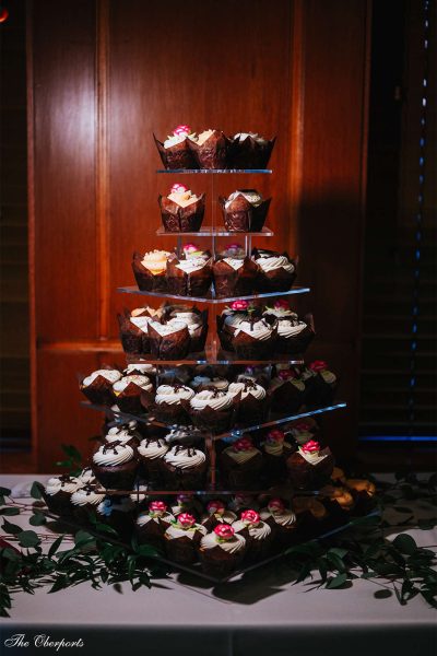 Cupcake towers add beautiful height to your dessert table by Sweet Perfections Bakery in Waukesha, WI