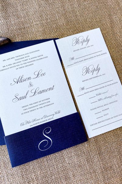 Elegant wedding invitation by CMYKnot