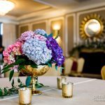 Hydrangea wedding floral centerpiece