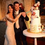 3-tier wedding cake cutting
