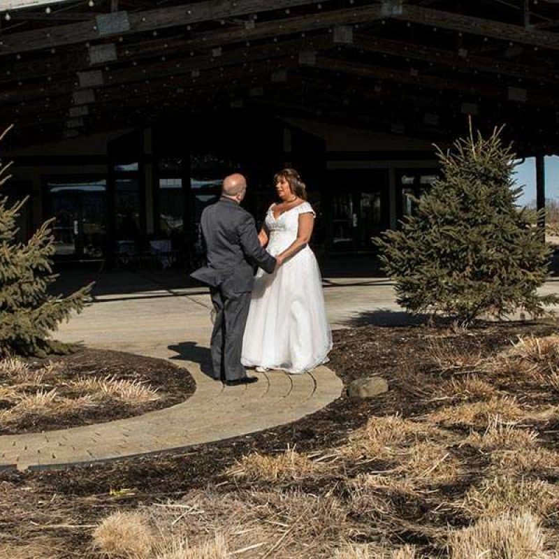 Becky and Brian get married at Hawk's View in Lake Geneva
