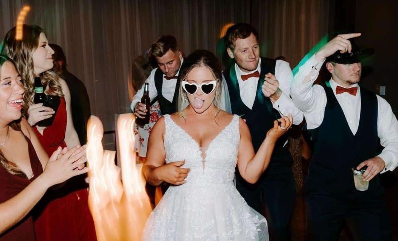 DJ Felix Entertainment | bride with heart shaped glasses