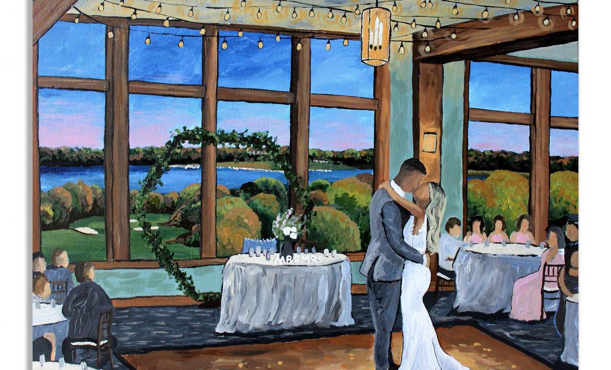 Wedding painting by Brad Geers- Live Wedding Artist Milwaukee