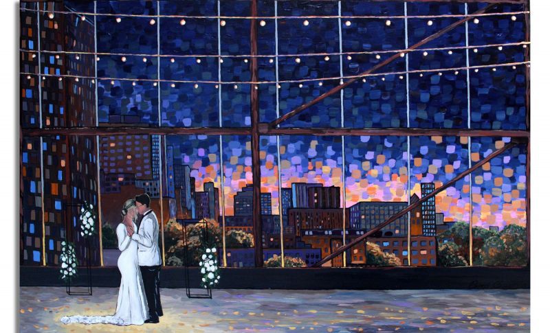 Painting of wedding at Jan Serr Studio in Milwaukee, WI by Brad Geers