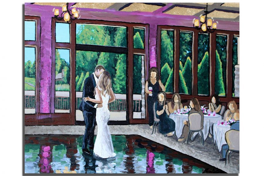 Wedding painting by Brad Geers- Live Wedding Artist Milwaukee