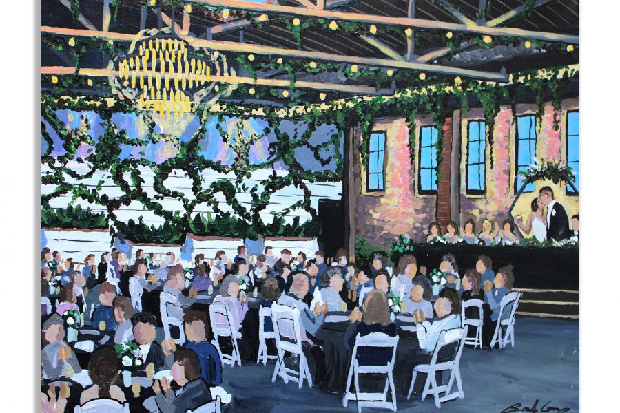 Wedding painting created onsite by Brad Geers- Live Wedding Artist Milwaukee