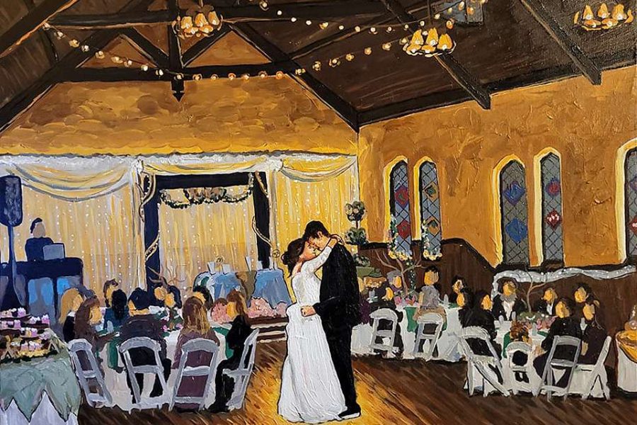 wedding painting bt Brad Geers Live Wedding Painter