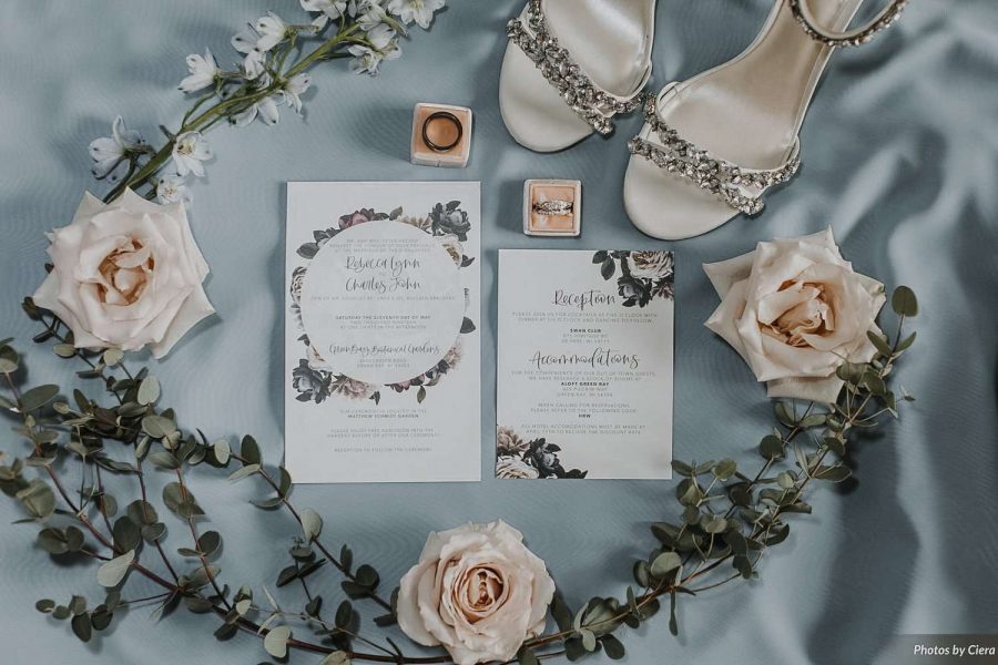 Wedding invitation lay flat design- Adeline Margaret